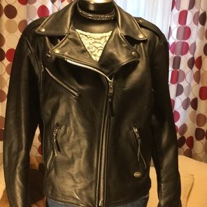 Womens Harley-Davidson Leather Bomber Jacket sz M